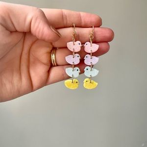 Easter earrings Sugared Peeps.